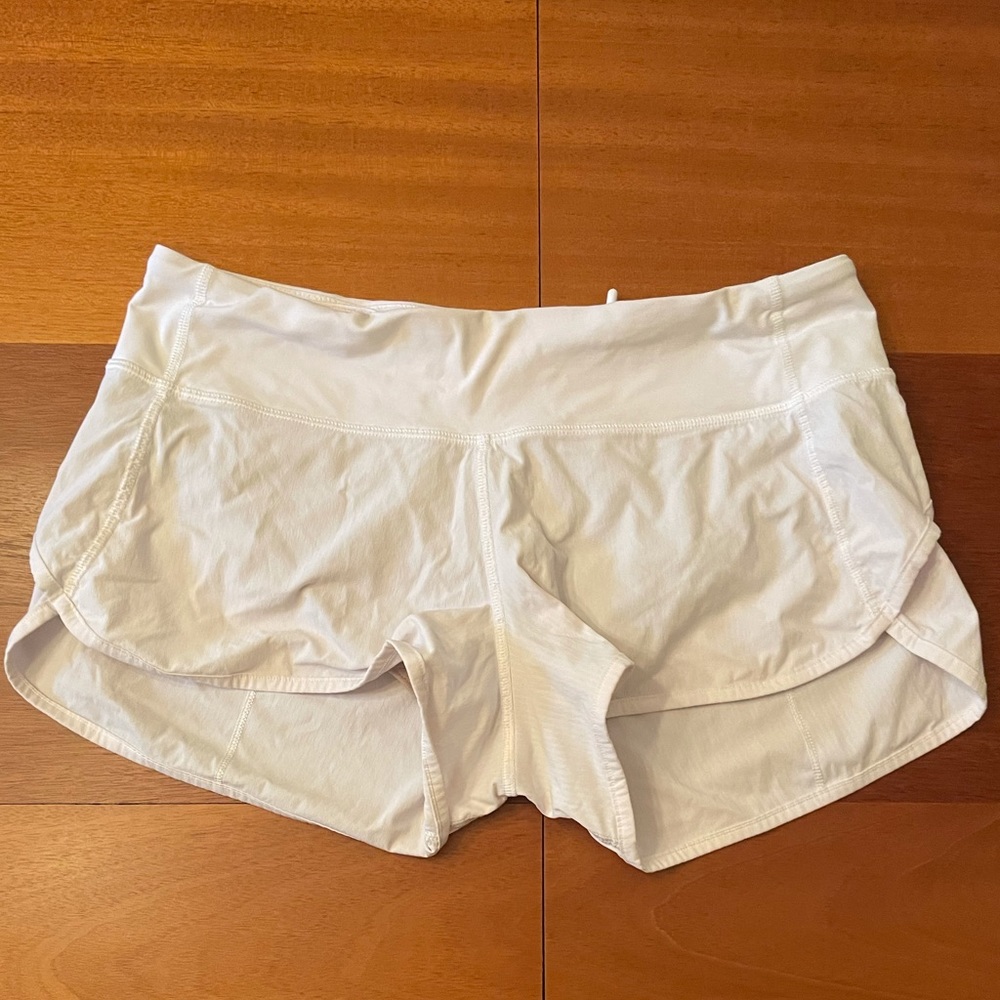 White Lululemon shorts